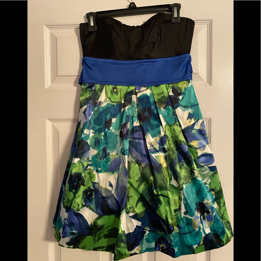 Teeze Me strapless satin party dress-size 7